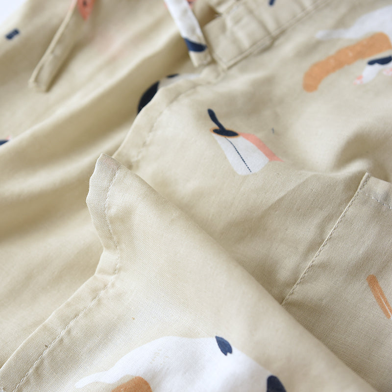 Kimono Style Cotton Unisex Loungewear Suit