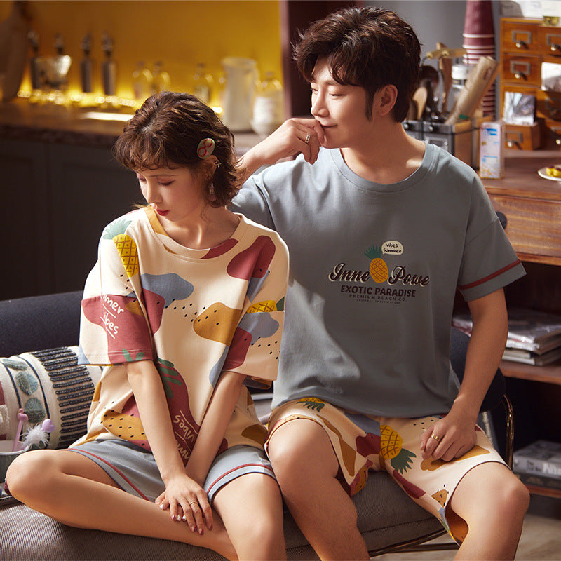 Unisex Short-sleeve Cotton Pyjamas