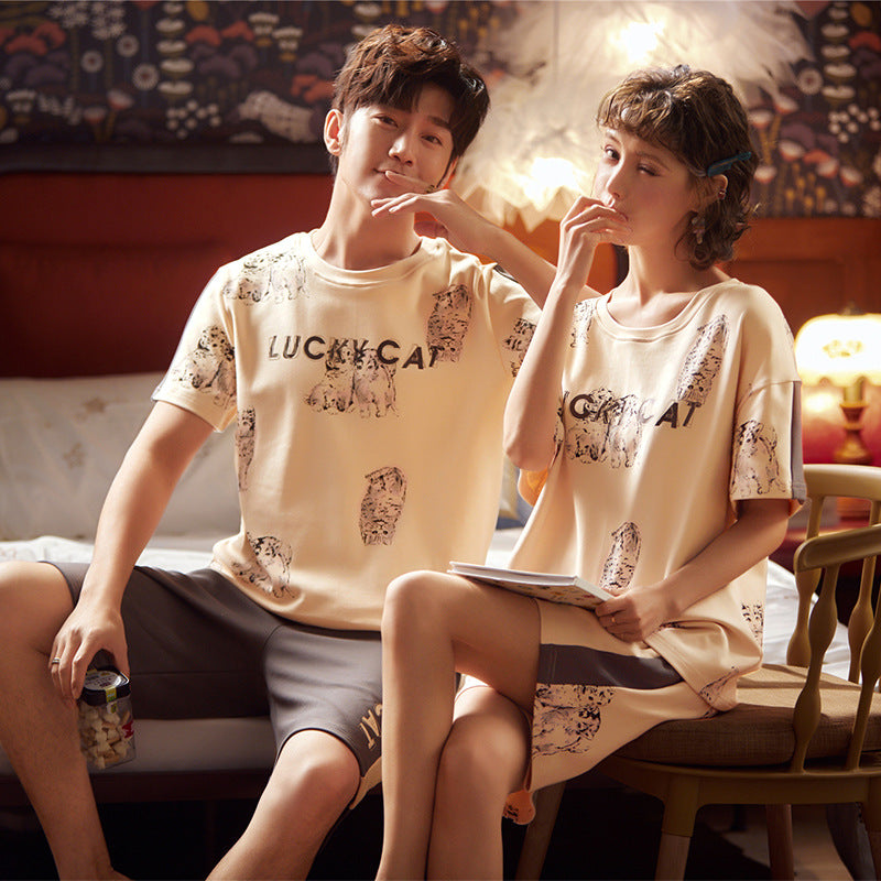 Unisex Short-sleeve Cotton Pyjamas