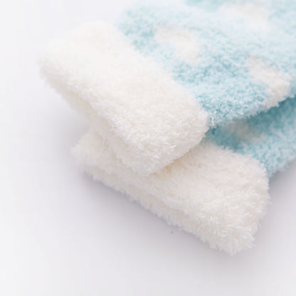 Heart Patterned Cloud Soft Sleep Socks