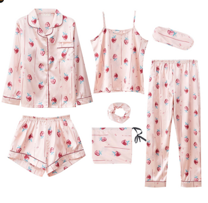 Faux Silk Seven-Piece Summer Set