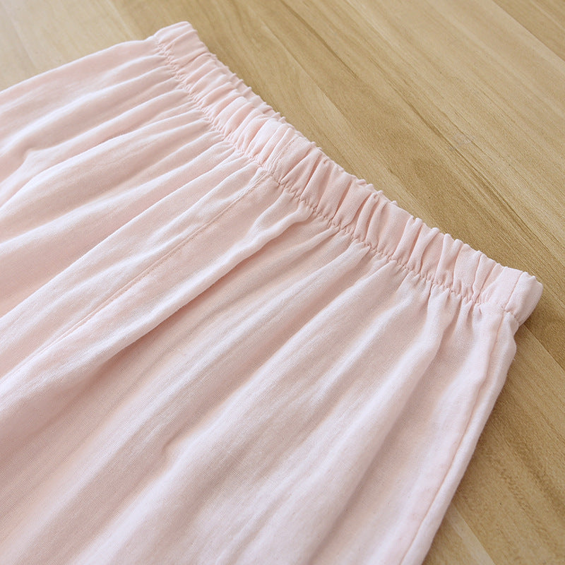 Three-piece Cotton Gauze Summer Nights Sleepwear
