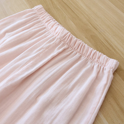 Three-piece Cotton Gauze Summer Nights Sleepwear