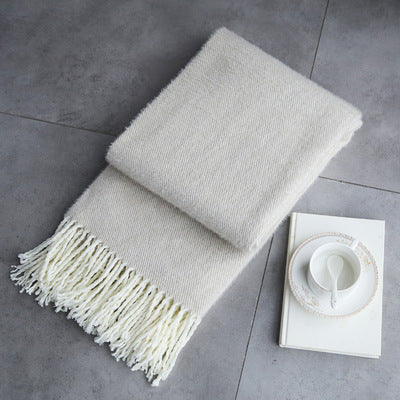 Nordic Style Sofa Mink Velvet Blanket