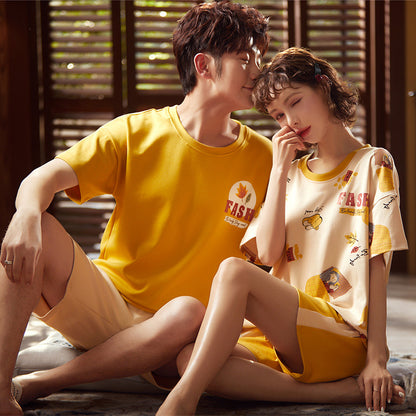 Unisex Short-sleeve Cotton Pyjamas
