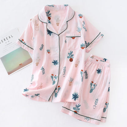 Short-Sleeved Cotton Pyjamas