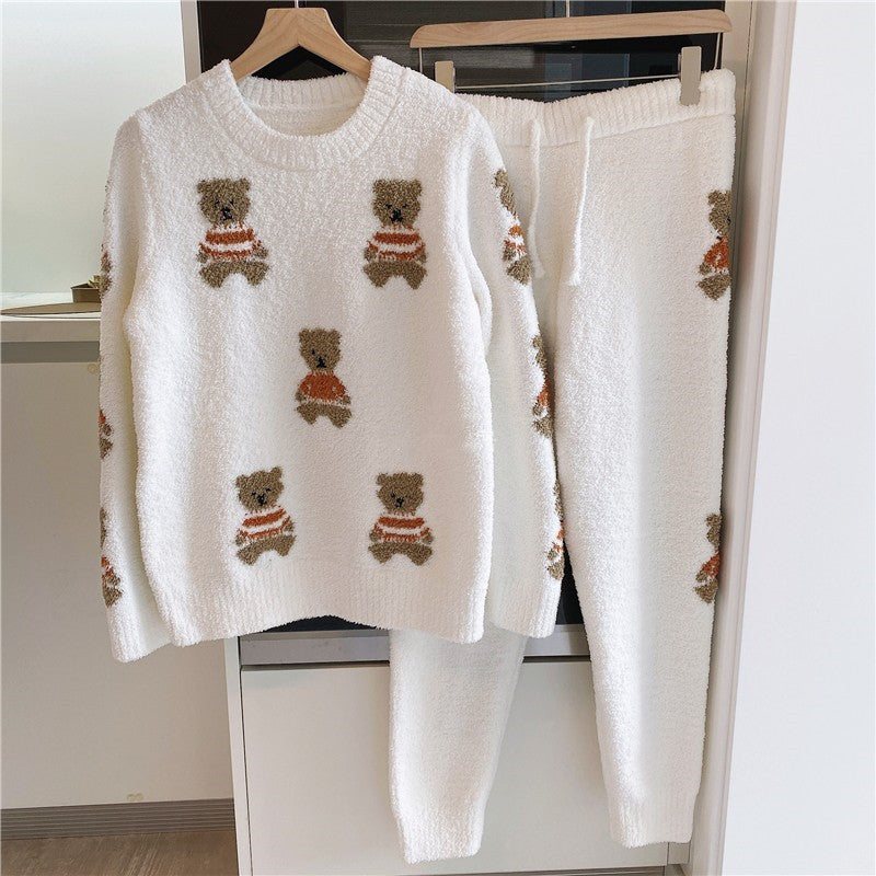 Soft-touch Bear Design Warm Pyjamas