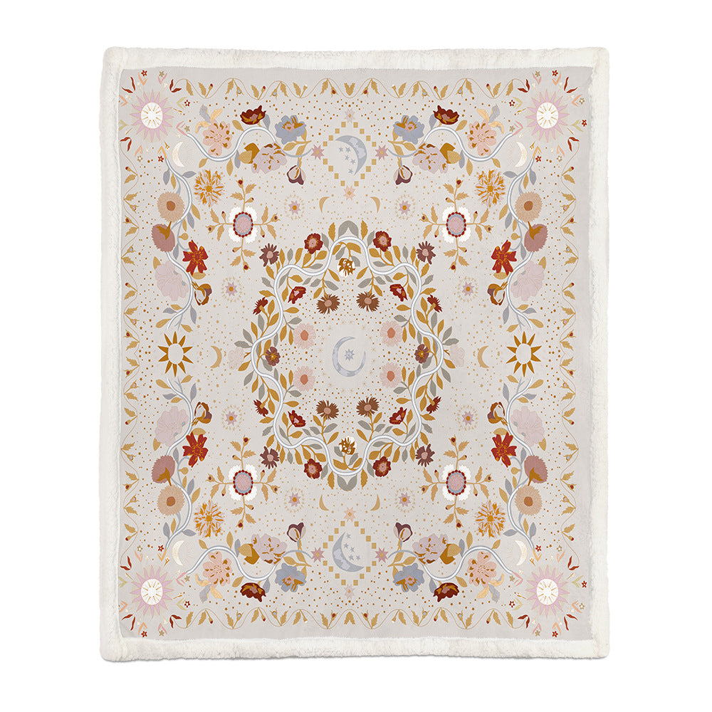 Floral Pattern Soft Napping Blanket
