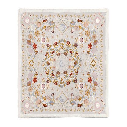 Floral Pattern Soft Napping Blanket