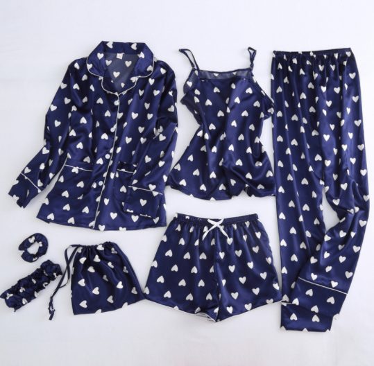 Faux Silk Seven-Piece Summer Set