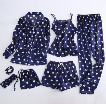 Faux Silk Seven-Piece Summer Set