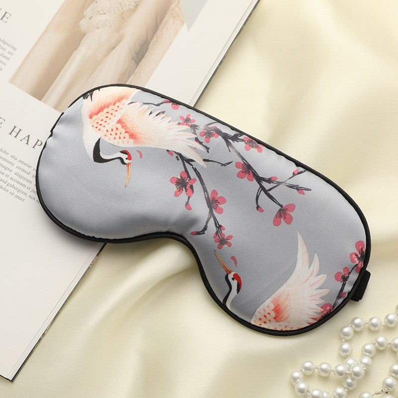 Elegant Printed Silk Eye Mask