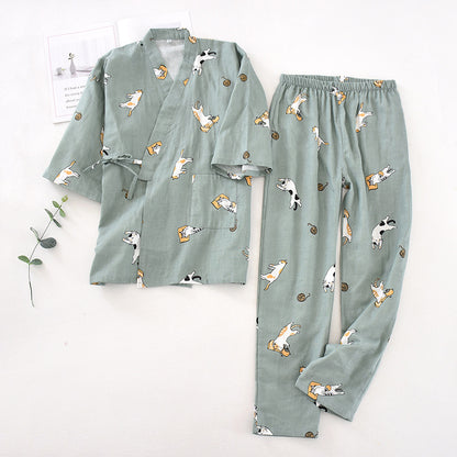 Japanese MuJi Kimono-style Sleep Set