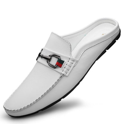 Men's Real Leather Slip-on  House Shoes