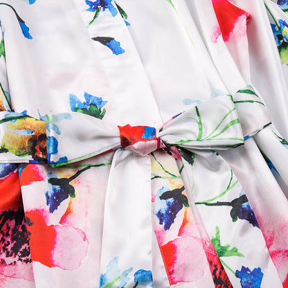 Ice Silk-Feel Thin Summer Robe