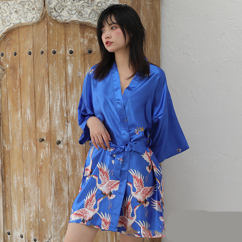 Women's Oriental Style Summer Print Robe