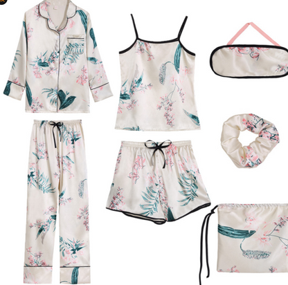 Faux Silk Seven-Piece Summer Set