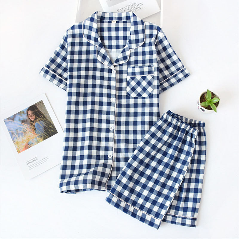 Cotton Yarn Short Two-piece Summer Suit