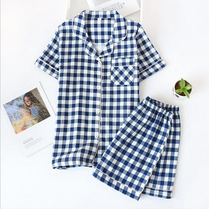Cotton Yarn Short Two-piece Summer Suit