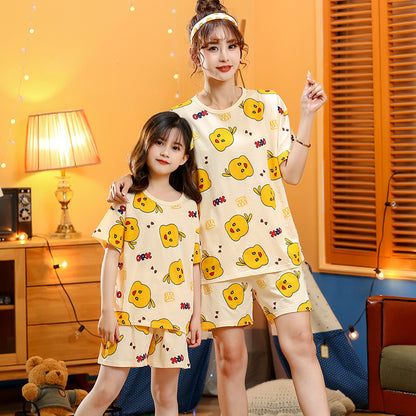 Two-piece Children's Short-sleeved Cartoon Print Pyjamas