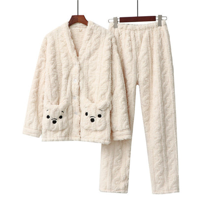 Thick Unisex Cardigan Style Pyjamas