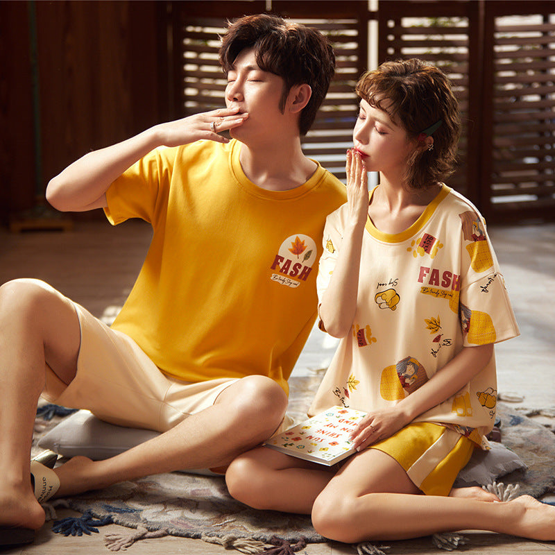 Unisex Short-sleeve Cotton Pyjamas