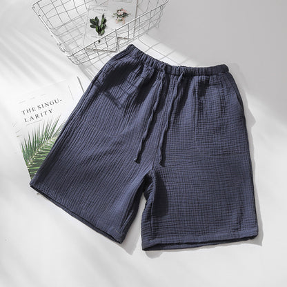 Men's And Women's Summer Cotton Gauze Pyjama Shorts