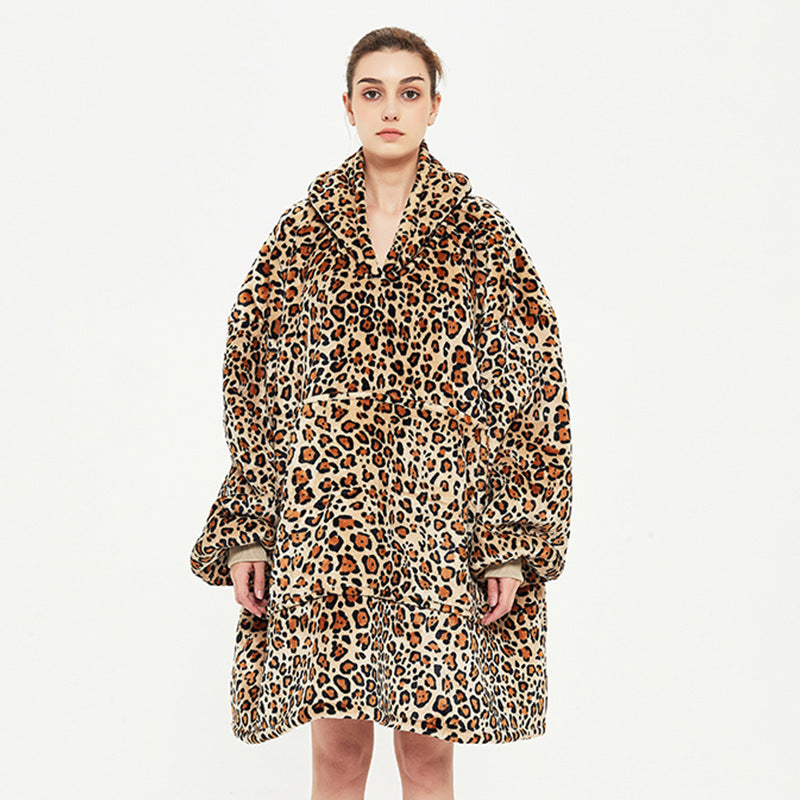 Faux Lamb's Wool Loose-fit Oversized Hoodie