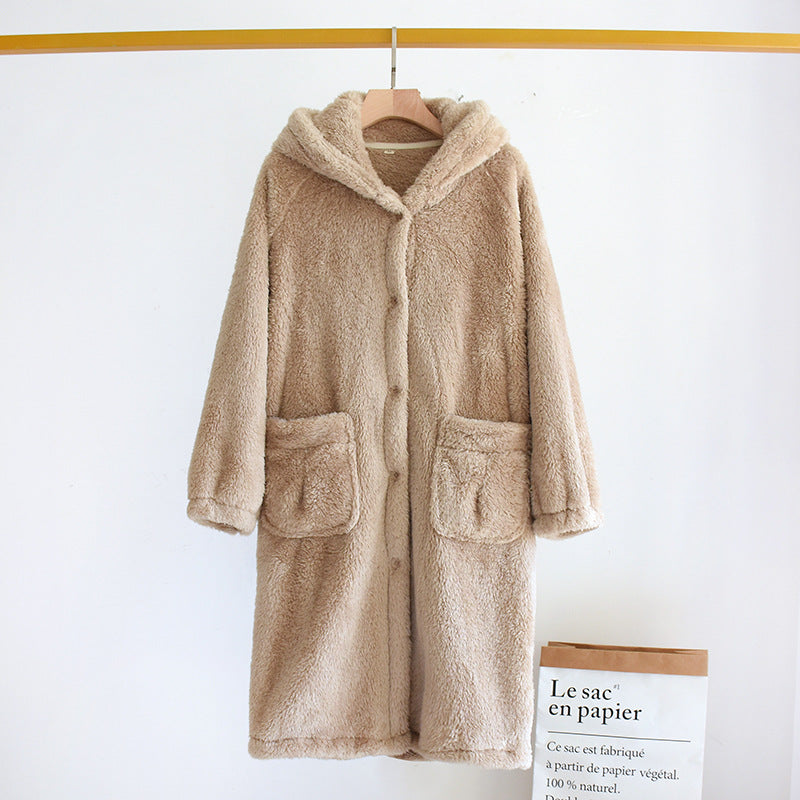 Super Cozy Long Wool Homewear Robe