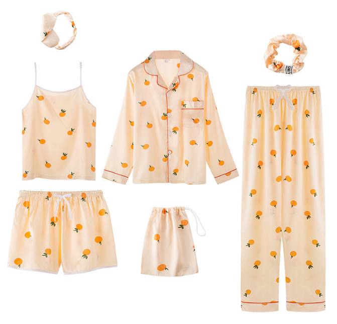 Faux Silk Seven-Piece Summer Set