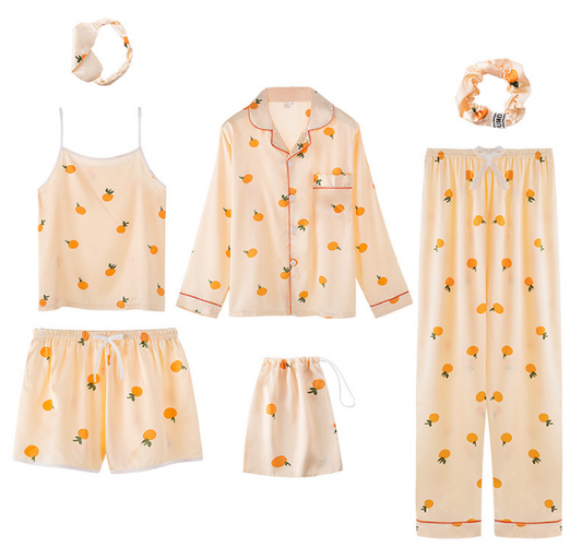 Faux Silk Seven-Piece Summer Set