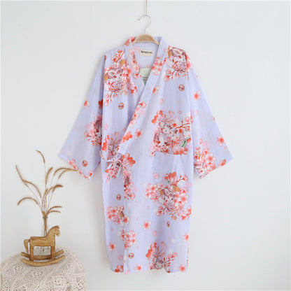 Thin Cotton Bold Print Summer Evenings Kimono