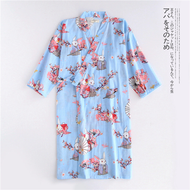 Thin Cotton Bold Print Summer Evenings Kimono