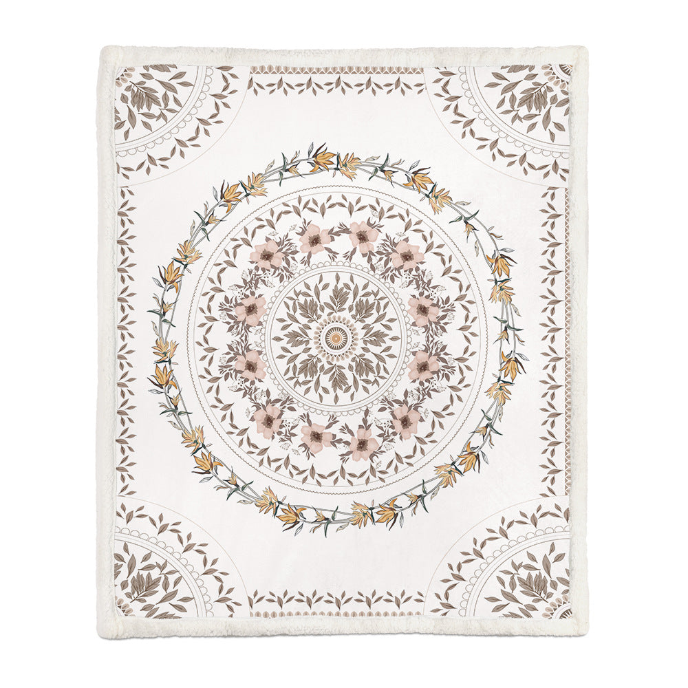 Floral Pattern Soft Napping Blanket
