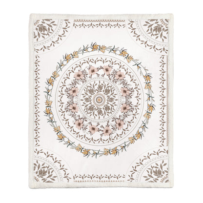 Floral Pattern Soft Napping Blanket
