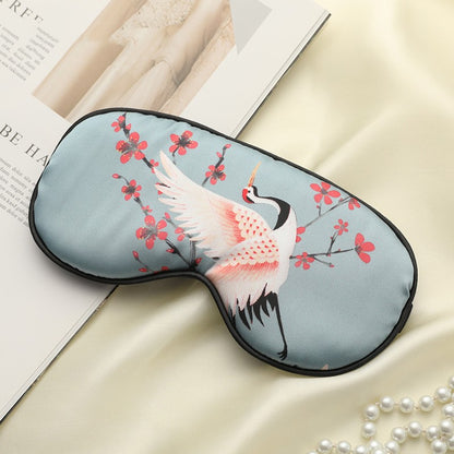 Elegant Printed Silk Eye Mask