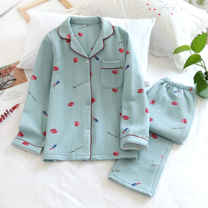 Women's Classic Style Pure Cotton Quilted Pyjamas