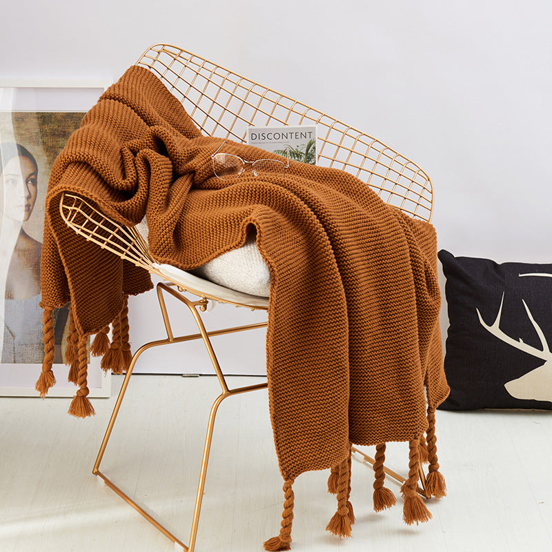 Knitted Relax-Time Decorative Sofa Blanket
