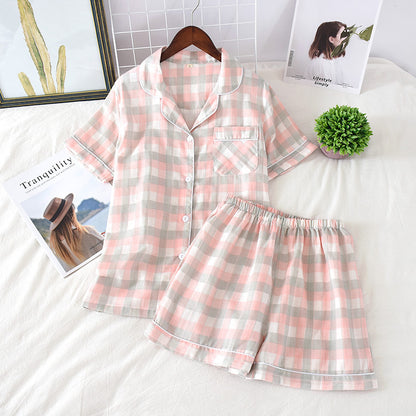 Cotton Yarn Short Two-piece Summer Suit