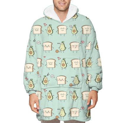 Fun Patterned Unisex Oversized Wearable Blanket