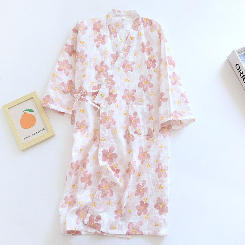 Thin Cotton Bold Print Summer Evenings Kimono