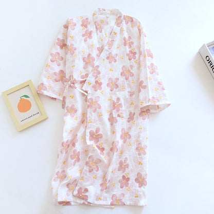 Thin Cotton Bold Print Summer Evenings Kimono