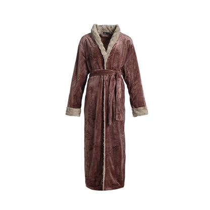Unisex Soft Woven Flannel Bathrobe