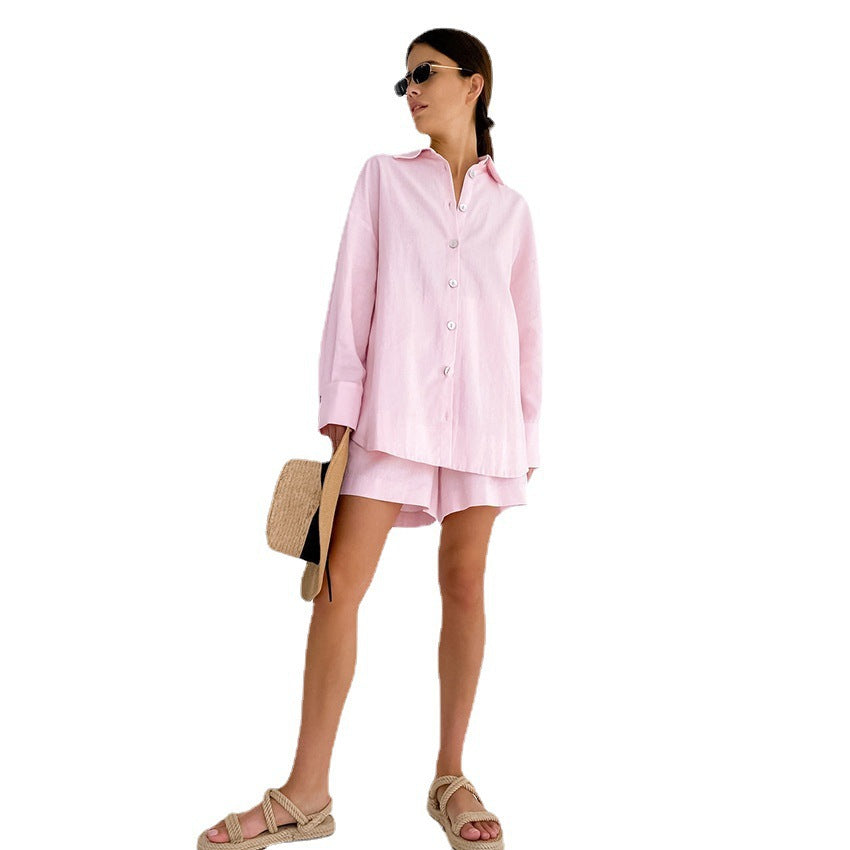 Cotton Blend Loose-Fit Stylish Lounge Set