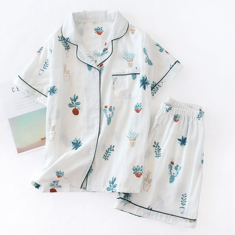 Short-Sleeved Cotton Pyjamas