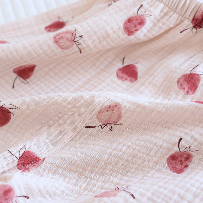 Pure Cotton Short Sleeved Summer-print Pyjamas