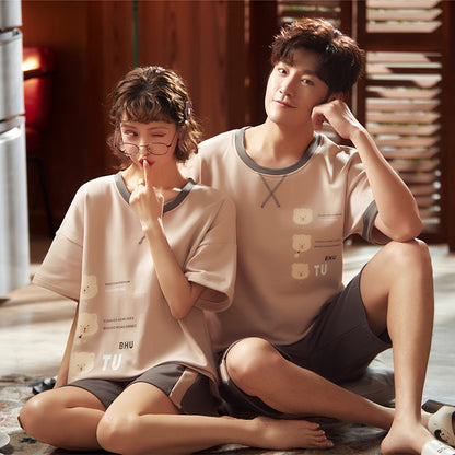 Unisex Short-sleeve Cotton Pyjamas