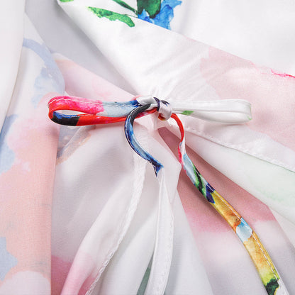 Ice Silk-Feel Thin Summer Robe