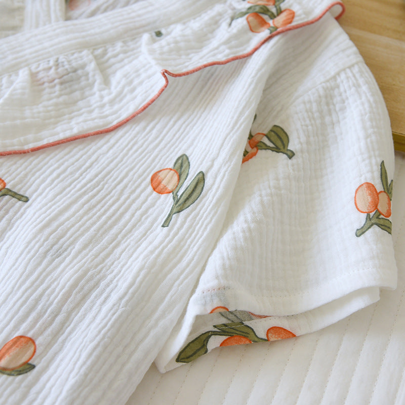 Short-Sleeved Cotton Thin Homewear Suit