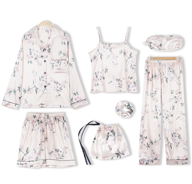 Faux Silk Seven-Piece Summer Set